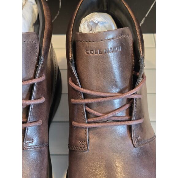 Cole Haan Grand+ Pro Rally Chukka Boots Men's Brown Leather Sneakers | 12 NWOT - Picture 3 of 12